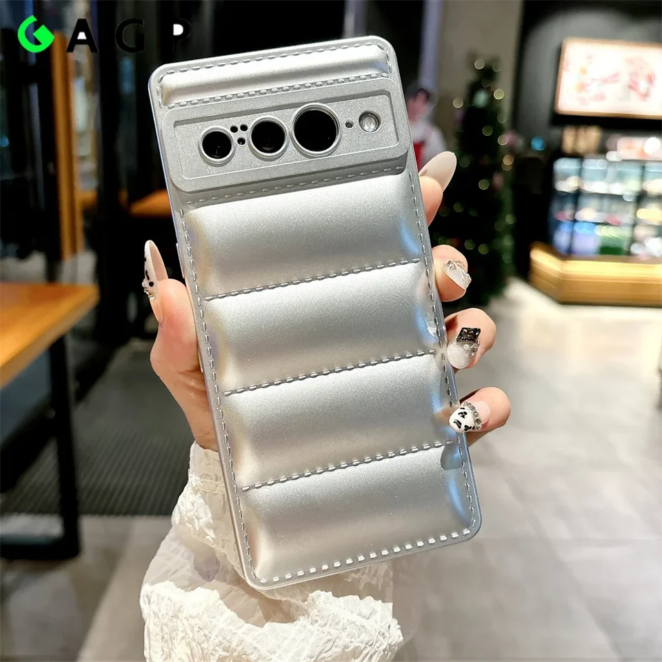 Luxusné dolu bunda Soft Silikone puzdro pre Google Pixel 7 6Pro 8Pro 7Pro 3xl 4xl 4a 5a 7a 6a 8a pre Pixel 8 7 6 Pro Cover