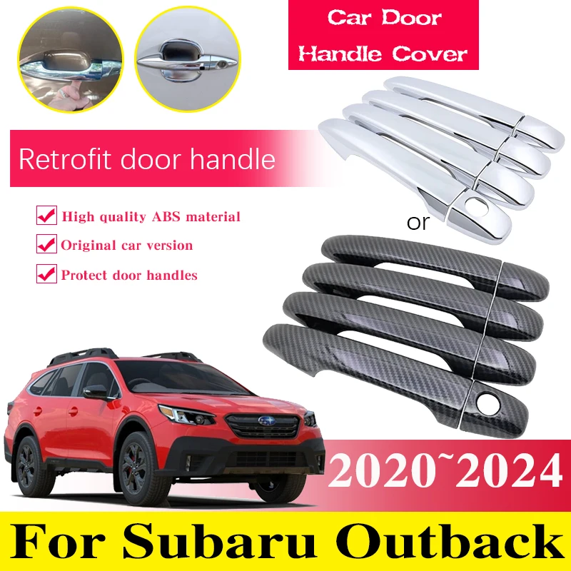 Luxusné kryty exteriéru z uhlíkových vlákien pre Subaru Legacy Outback BT 2020 ~ 2023 2024 Rukoväť na dvere Automatické dvere Anti Scratch Car Appresory