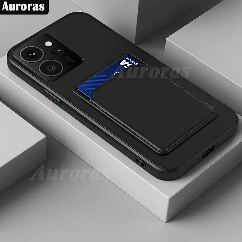 Luxusné mäkké silikónové puzdro pre peňaženku pre HMD SkyLine Pulse Pro Držiteľ karty držiak na zadné kryt