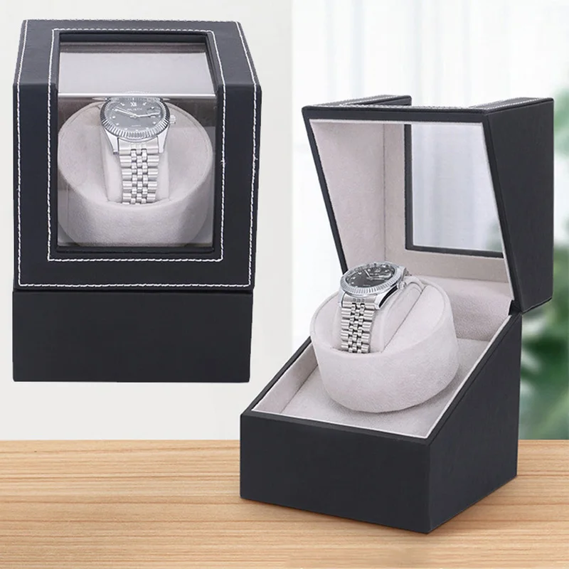 Luxusné single Watch Winder Battery US/EÚ Mechanické náramky Winder Box Motor Shaker Automatické vinutia náramkových hodiniek vinutia