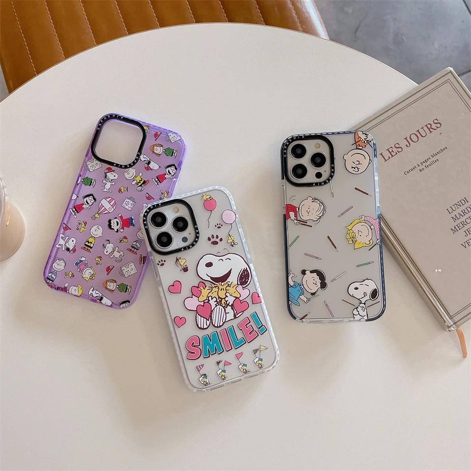 Luxusné snoopy mäkké čisté puzdro Ochrana pre iPhone 16 15 13 12 11 14 Pro Max xs xr 16 7 8 plus x SE Originálny coque