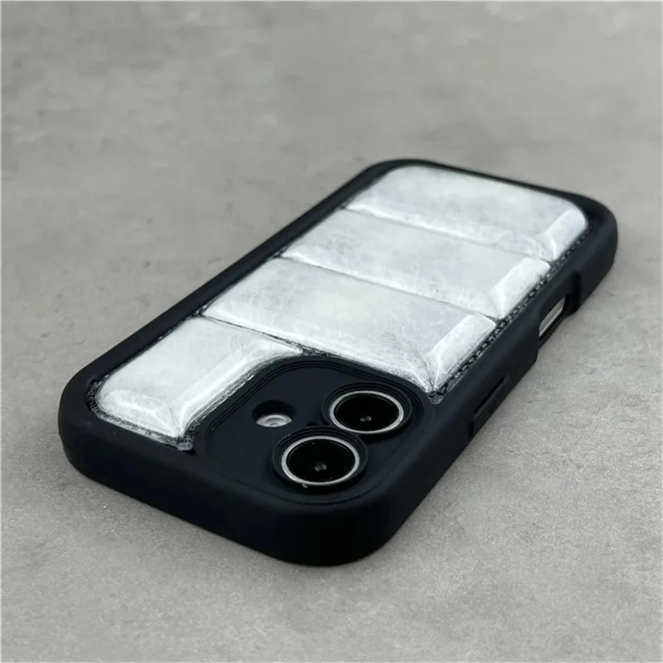 Luxusné teplé puzdro na bundu pre iPhone 14 12 13 15 16 Pro Max Plus 11 Zima Nový Puffer Shell Soft Soft zadný kryt