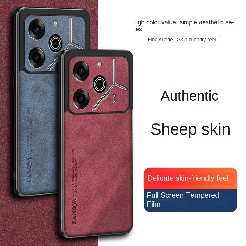 Luxusný obchodný muž telefón pre TECNO POVA 6 Pro Neo Spark 20 Pro Plus GO 2024 SMART 8 SHUCKSKINOVÁ KRÁTKA Tvrdý obal zadný obal