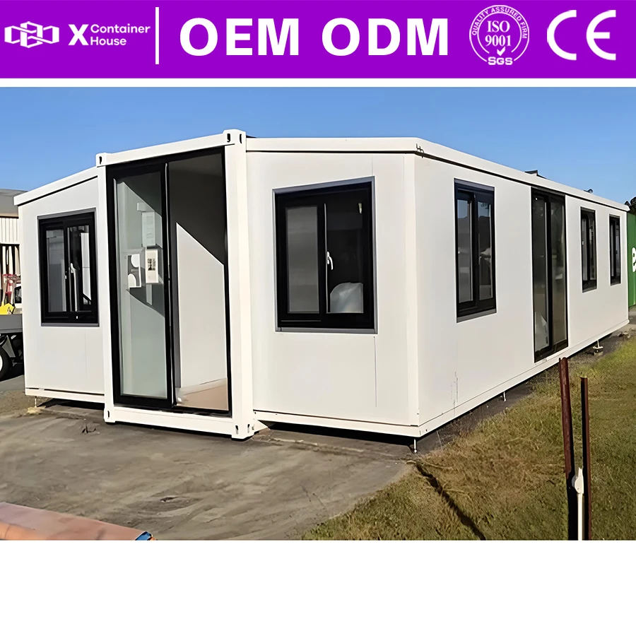 Luxusný rozšíriteľný prefabrikovaný dom, mobilný dom prefabrikovaný dom pre Španielsko 20 stôp trojité široké domy Modulárny dom Big Ready House