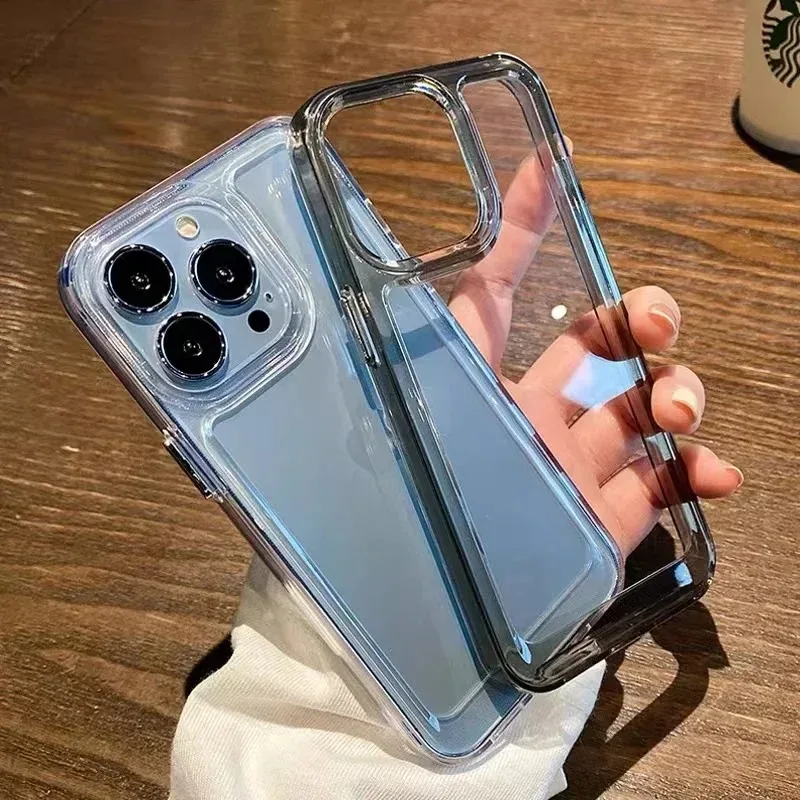 Luxusný silikón Transparentné puzdro odolné voči šokom pre iPhone 15 14 13 12 11 Pro Max 7 8 Plus xr xs x Phone Clear Offhoy Obal