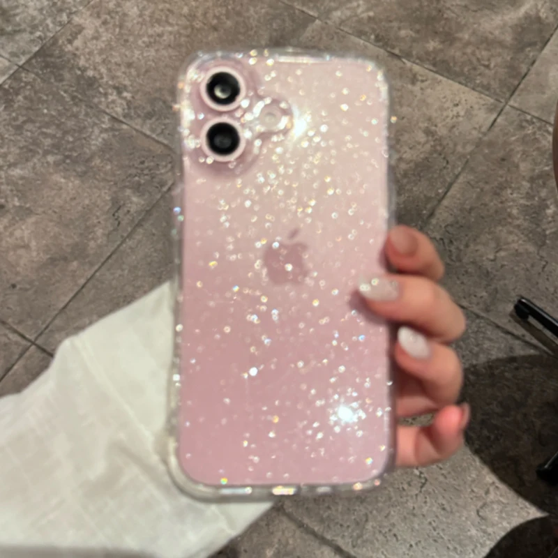 Luxusný trblietok priehľadný blingový puzdro pre iPhone 11 12 13 14 15 16 Pro Max x xr xs 7 8 Plus nárazový nárazový kryt nárazníka