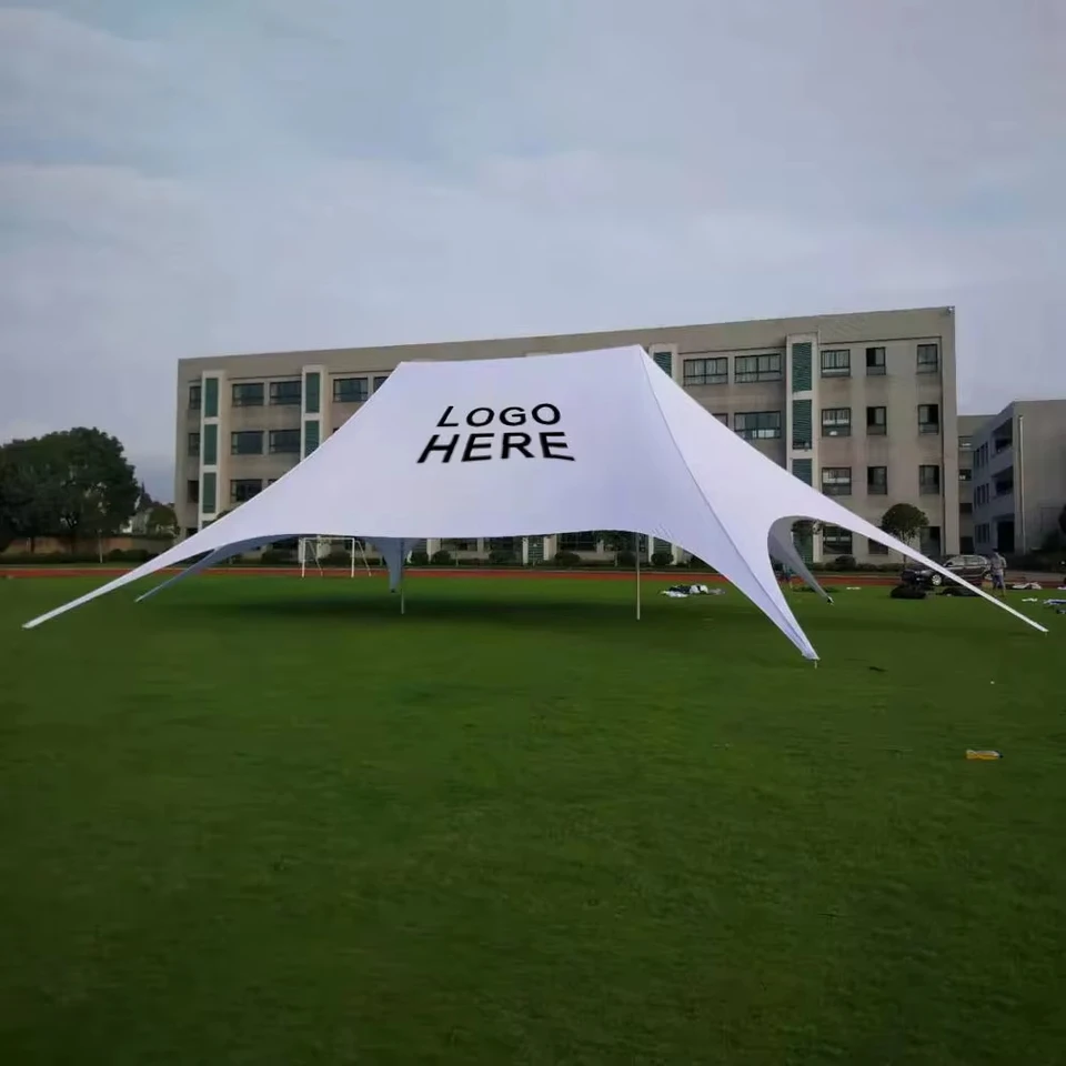 Luxusný veľký vodotesný singel Single Spire Canopy Beach Party Camping Canopy Stan Sun Sun v tvare hviezdy Stan v tvare hviezdy