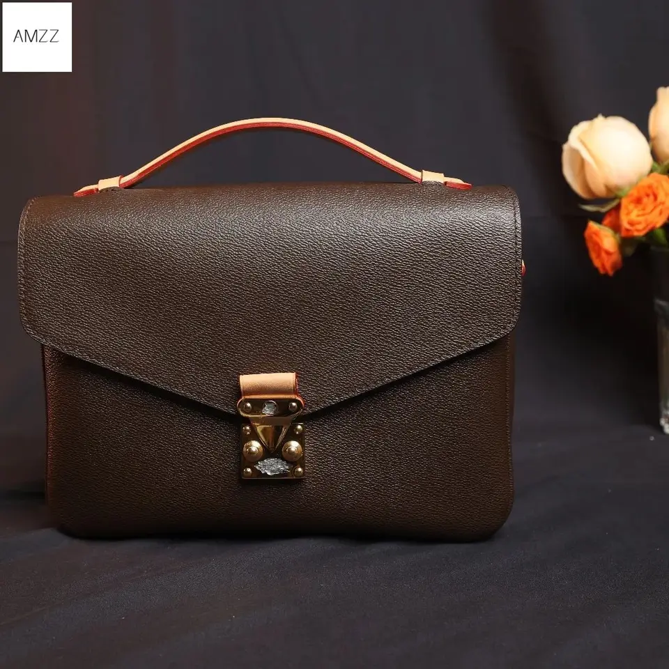 Luxusný vintage dizajnér značka Monogram kožená kabelka vrecká na rameno Crossbody taška na tašku peňaženku na reťaz