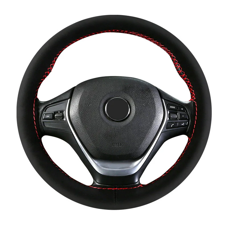 Luxusný šijací opletený kryt na volante Suede Riadenie poťahov Tecnologia pre Ladu predchádzajúce Vesta Kia Rio 3 Seat Leon Vw