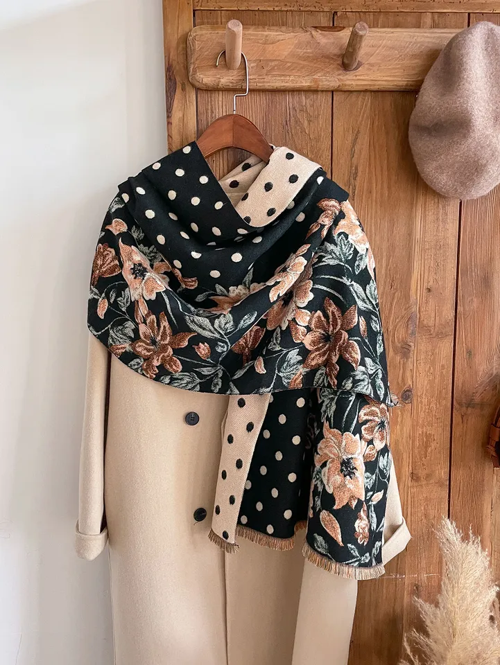 Luxusný šál Cashmere Pashmina 2023 Zimné módne šály a zábaly Ženská značka Bufanda Tlač