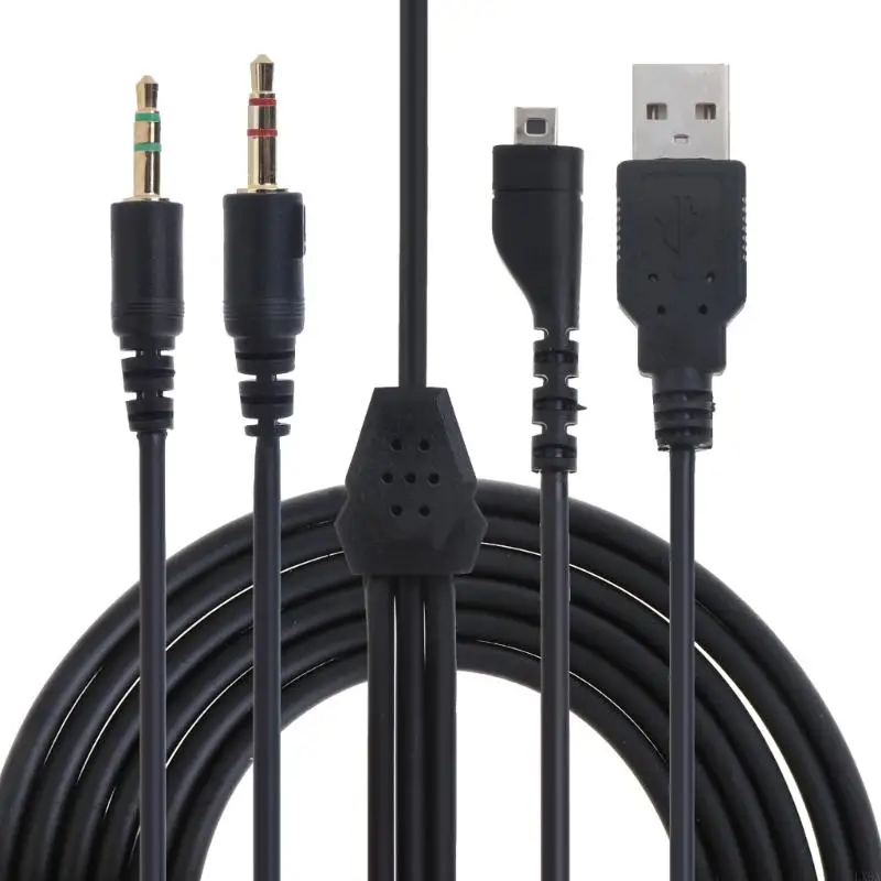 LX9A 2M RGB odolný kábel USB 3,5 mm mikrofón pre SteelSeries Arctis 3 5 7