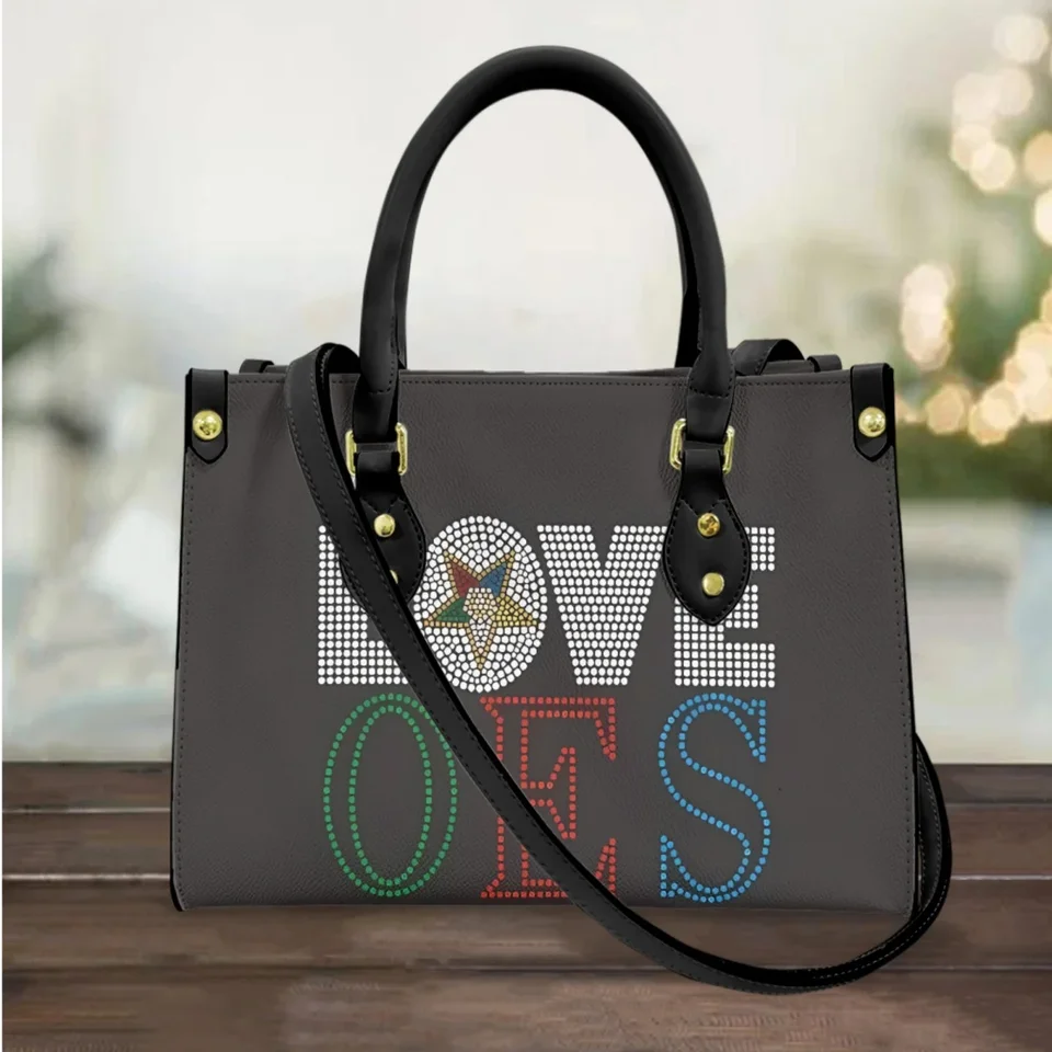 Láska Order Of Eastern Star Print Kabelky pre ženy vintage Pu Leather Long Rae Rae Race Messenger Bag vianočný darček 2023