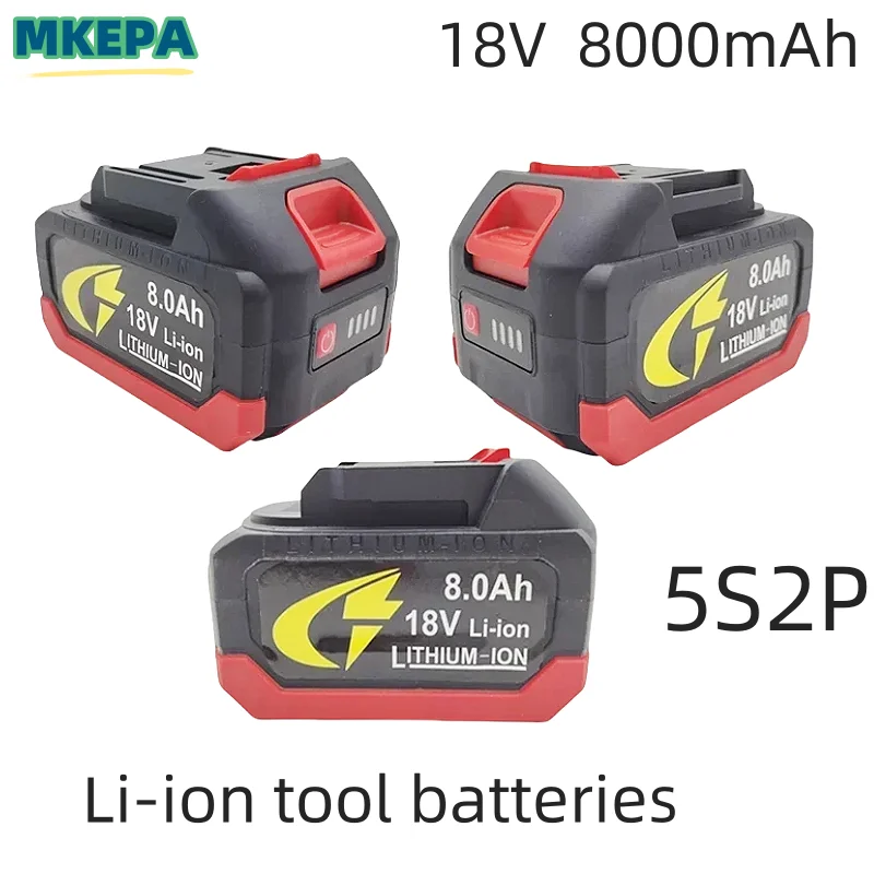 Lítiová batéria 5S2P 18V Makita 18650 môže nabíjať 8000 mAh batérie s vysokým prúdom a vysokým výtokom. Nabíjačka.