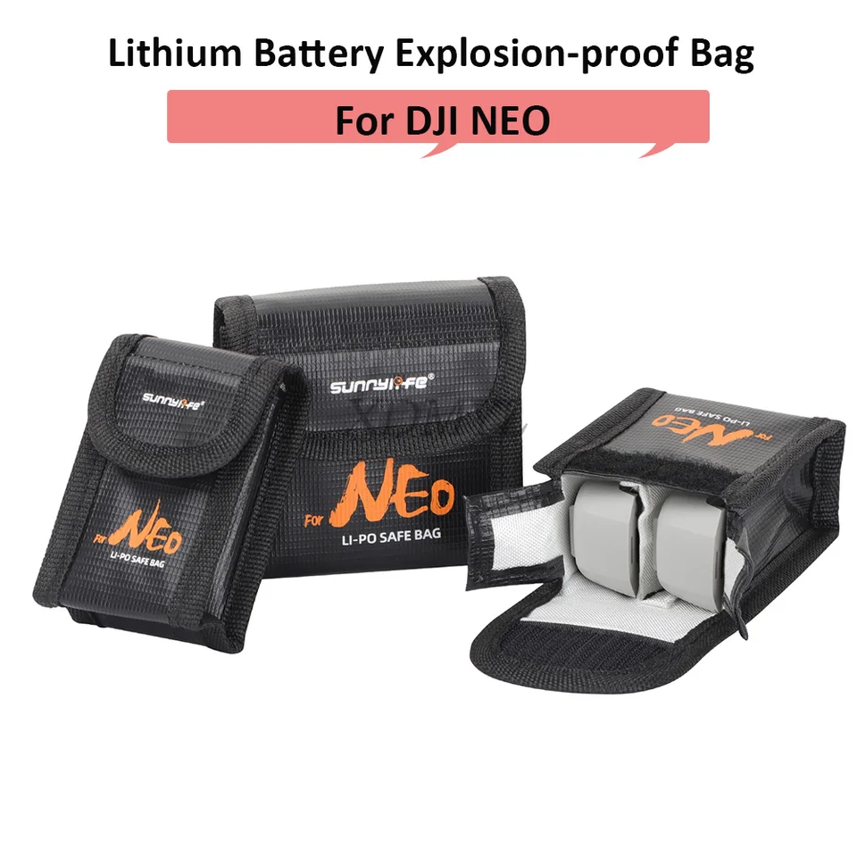 Lítiová batéria s výbuchom odolným vreckom pre DJI Neo Vysokotextové bezpečnostné skladovanie Ochranná taška pre DJi Neo Drone Accessories