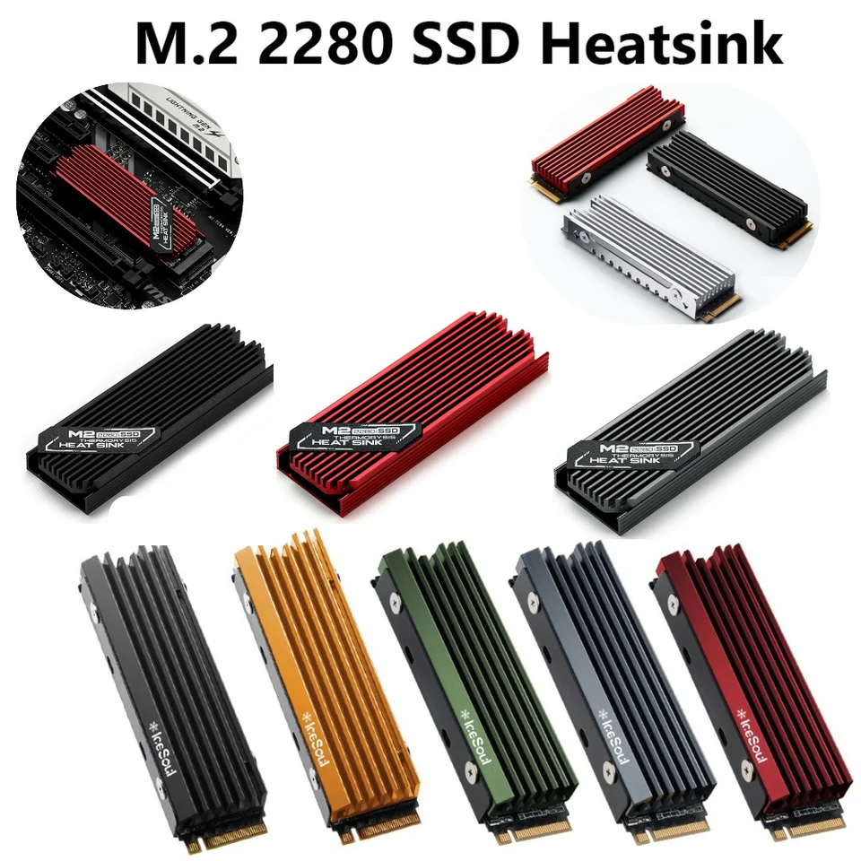 M.2 2280 SSD chladič chladiča pre hliníkový chladič PC PS5 M2 NVME NGFF SILD-STATE HORE SSD Heat Witch SSD s silikónovým tepelným podložkou