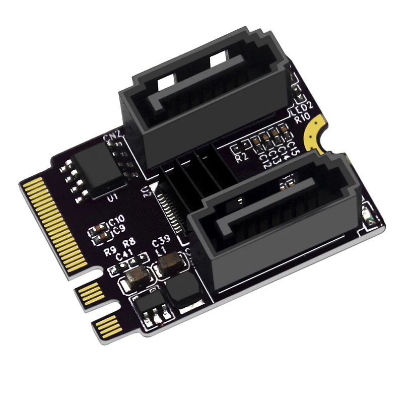 M.2 do adaptéra SATA WiFi M.2 Kľúč A+E až 2 port SATA3.0 Risíka karty SATA3 6GB M2 2230 PCIE3.0 Šírka pásma pre SATA SSD HDD
