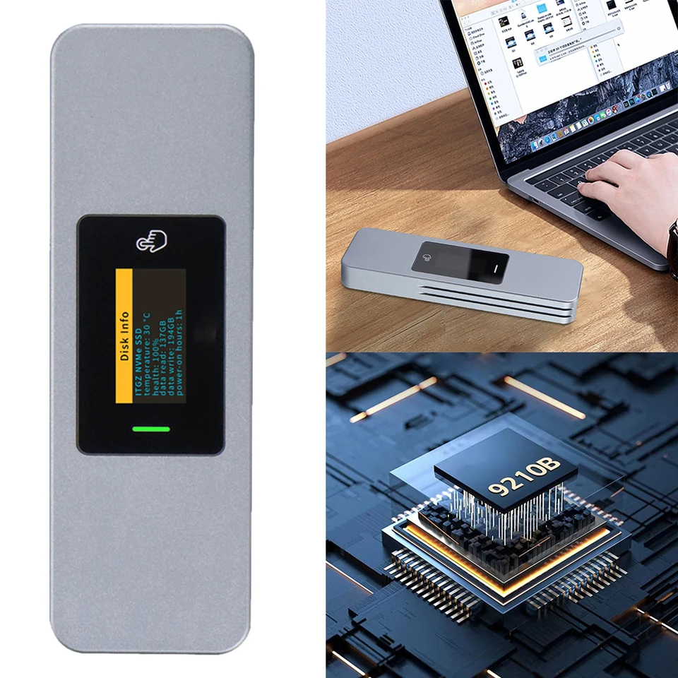 M.2 NVME NGFF Externý pevný disk 10 GBPS SSD HDD HDD THO DISK SPIC s obrazovkou displeja M.2 SSD CONSTOSURE USB3.2 GEN2 pre prenosný počítač