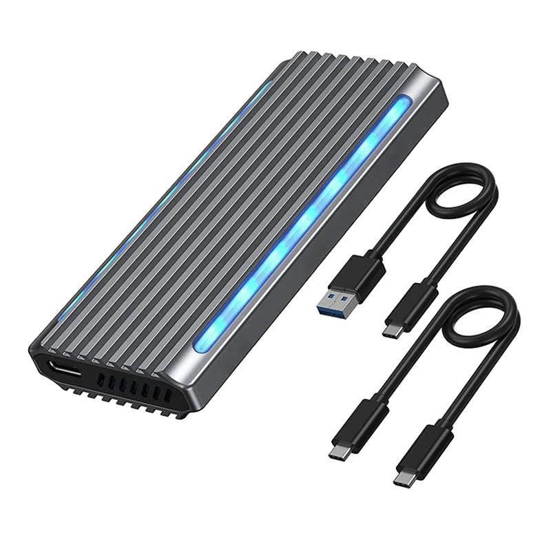 M.2 NVME NGFF SSD CONSORSURE USB 3.1 TYP-C 10 GBPS SATA HDD Box 2230/2242/2260RGB LED DUAL Protokol M2 SSD CONFORSURE Box, Trvanáci