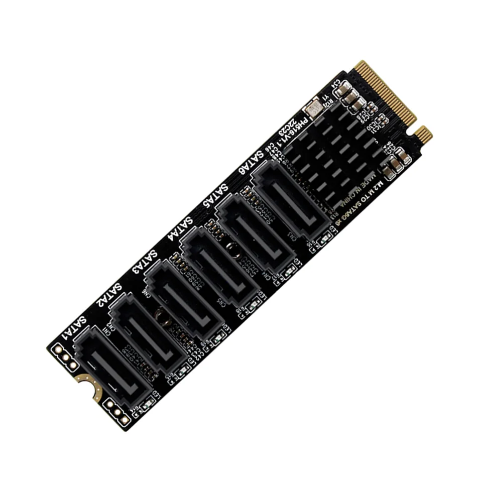 M.2 NVME PCI-E PCIE X4 X8 X16 až 6 Port 3.0 SATA Adapter Card Riser ASM1166 Podvozok servera PC PC PC PC COTUR