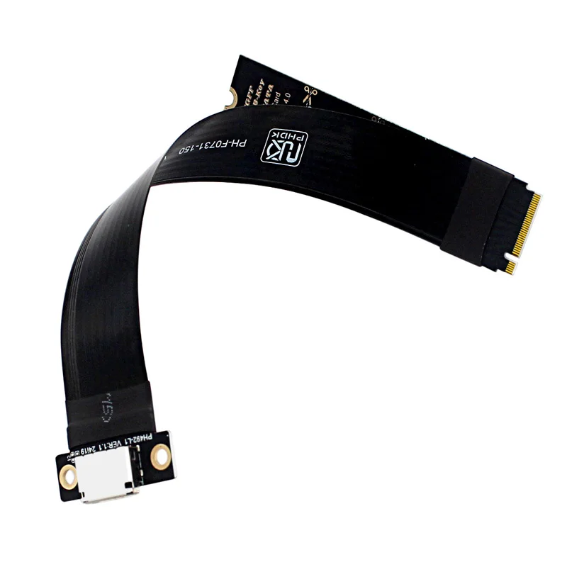 M.2 NVME to Oculink 4i Extension Cable pre grafickú kartu SSD M2 M Kľúč k SFF-8612 Adapter PCIe 4.0 Gen4 Kábel pre prenosný počítač stolného počítača