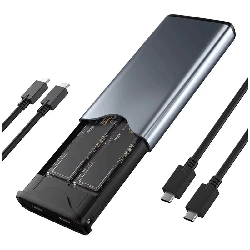 M.2 SATA NVME Dual Protocol SSD CONSD CONSD DUAL BAY SATA & NVME SSD CASE 10 GBPS USB TYP C SSD CASE M.2