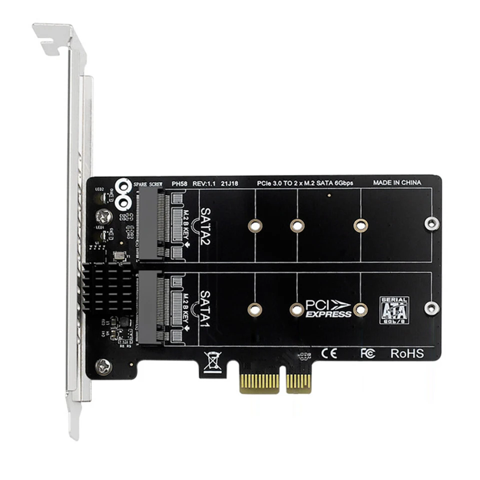 M.2 SATA to PCIe Expansion Card PCIe X1/X4/X8/X16 DISK-DISK ARRAY CARD M2 SATA Rozšírená karta Podpora M.2 SSD 2230/42/60/80