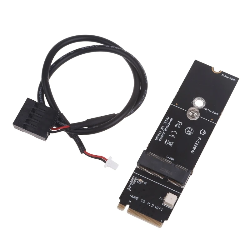 M.2 SSD Card M.2 AE Kľúč k m.2 M Kľúčovej karty NVME Bluetooth-kompatibilná WiFi karta SSD Adapter Card pre siete M.2 SSD