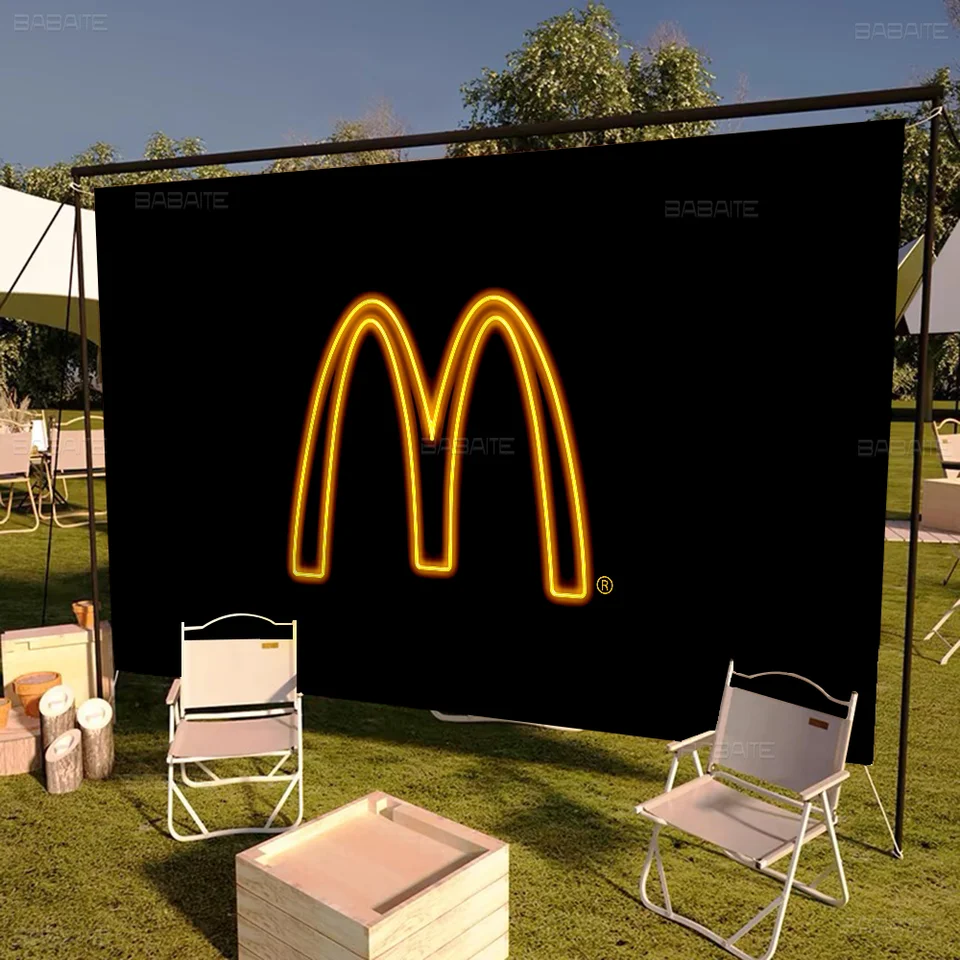 M-McDonalds Retro Flags s viacerými výbermi Living Studio Booth Interior Decotion Banner
