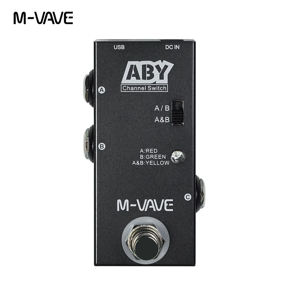 M-VAVE ABY Channel Electric Guitar Pedál Univerzálny výber obojsmerných liniek pre nástroje/zosilňovače/skrinky efekty