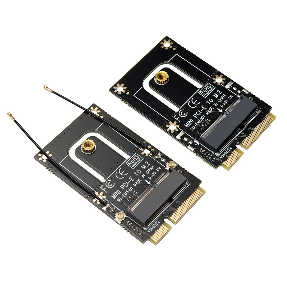 M2 Key NGFF E rozhranie M.2 NGFF na Mini PCI-E Adapter Expansion Card pre M2 Wireless Bluetooth WiFi Dropship Modul