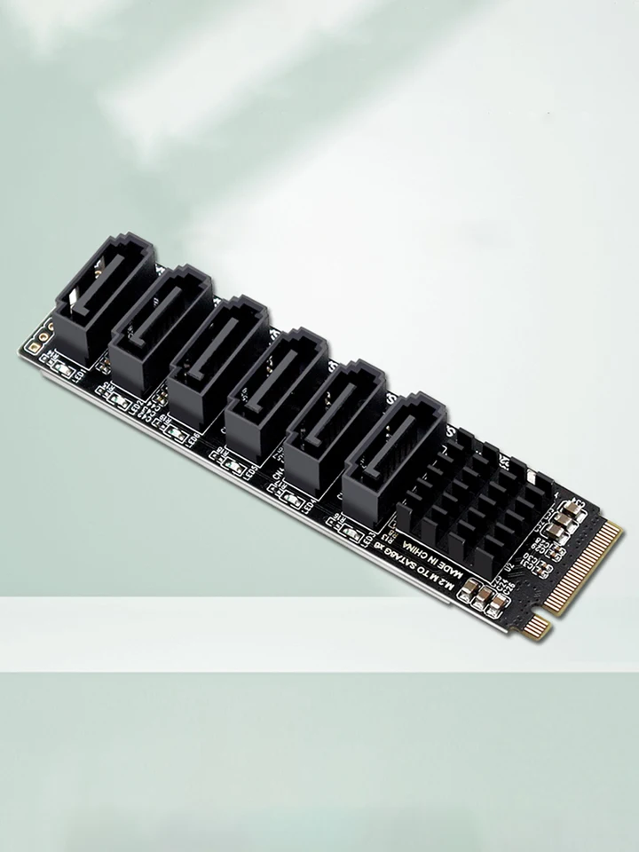M2 M-ECY PCIE3.0 až SATA6G Transfer Expansion Card 16000 MB/S Rýchlosť prenosu PCI Expansion Card pre podporu pevného disku SATA