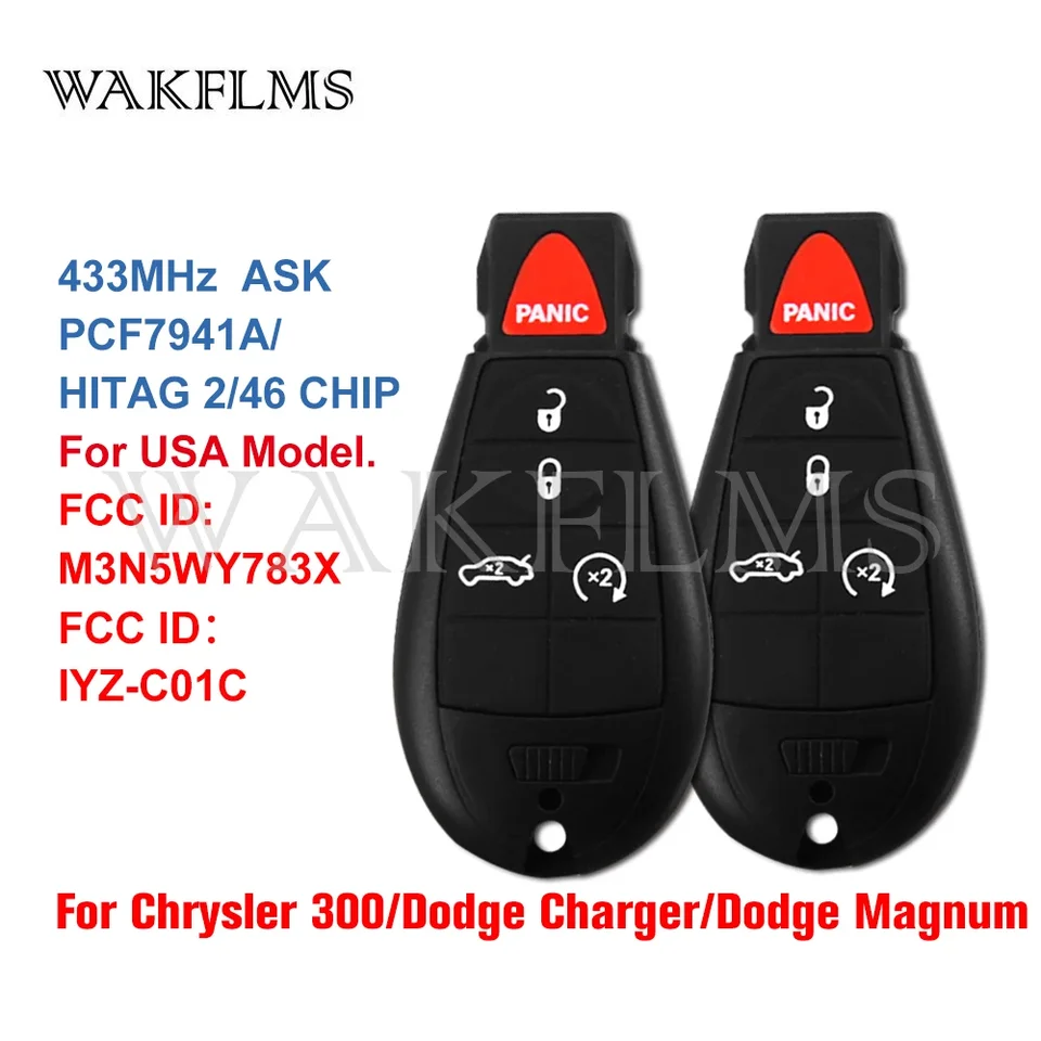 M3N5WY783X pre Chrysler 300 Dodge Charger Challenger Durango Magnum 2008 2009 2010 2012 2012 2013 2013 Fobik Remote Key IYZ-C01C