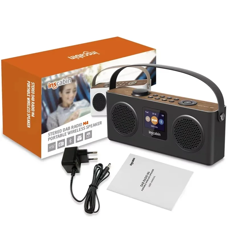 M4 Stereo DAB+ Radio FM stanice mimo prenosného rádiu Europe DAB FM Digital Radio Nabíjateľné bezdrôtové reproduktory Bluetooth