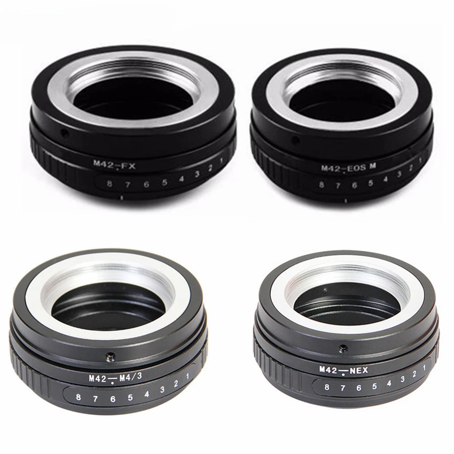 M42 Tilt Lens Adapter Prsteň M42 Screck Mount M42-Nex M42-FX M42-M43 TO FORE EOS M FUJIFIM PANASONIC SONY NEX E NEX7 NEX-5