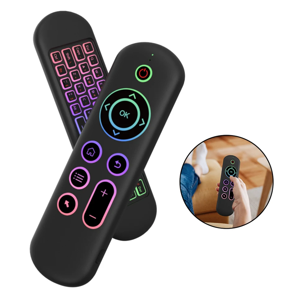 M5 SMART DISTOBIL DISTORE CONTROWNECLEGBLE 2.4G+BT5.2 Mini bezdrôtová klávesnica lietajúca myš diaľkové 7
