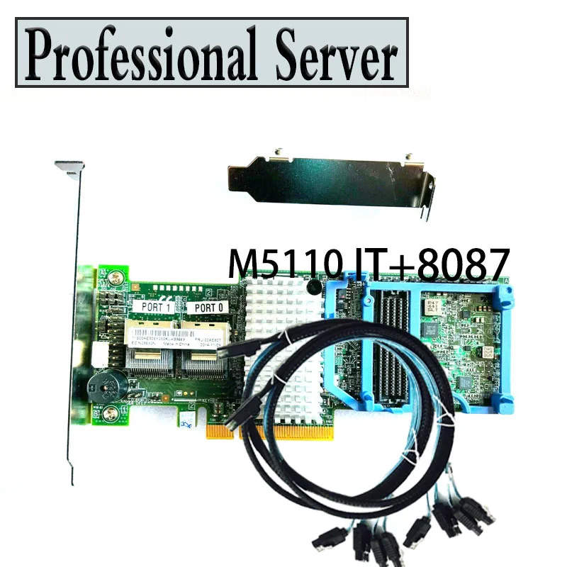 M5110 8Port 6gbps PCI-E SAS/SATA IT MODE FW: P20 LSI 9207-8i +2*SFF8087 SATA