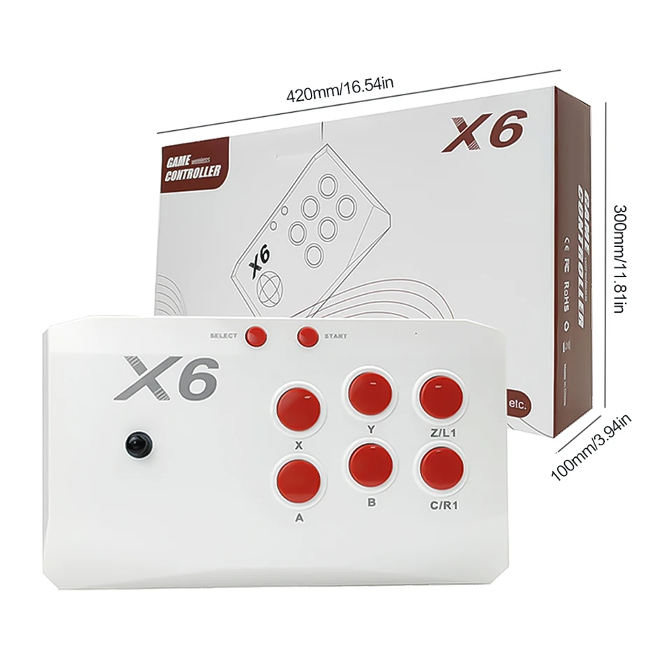 M8-X6 Arcade Video Wireless Game Console s arkádovým joystickom 4K vstavané 20000+ hier 32/64/128G pre PS1/FC/GBA/MAME