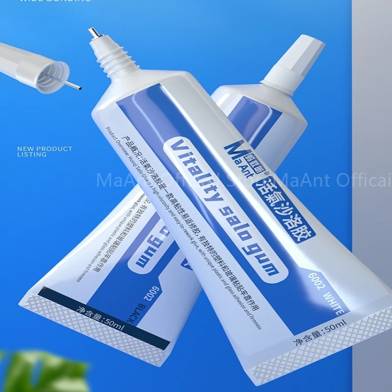 Maant 6002 Čierne číre tekuté lepidlo na viacúčelové lepidlo pre iPhone iPad Samsung mobilný telefón zadný kryt LCD Touch Glue