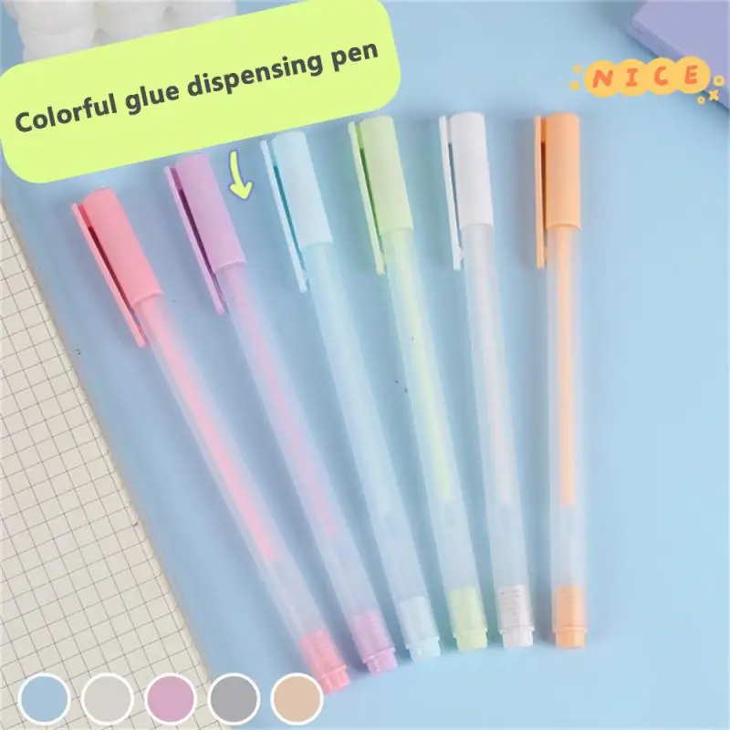 Macaron Glue Pen Dekoratívne presné všestranné všestranné pohodlné rýchlo sa vyschnutie a scrapbooking Supplies Creatívne projekty