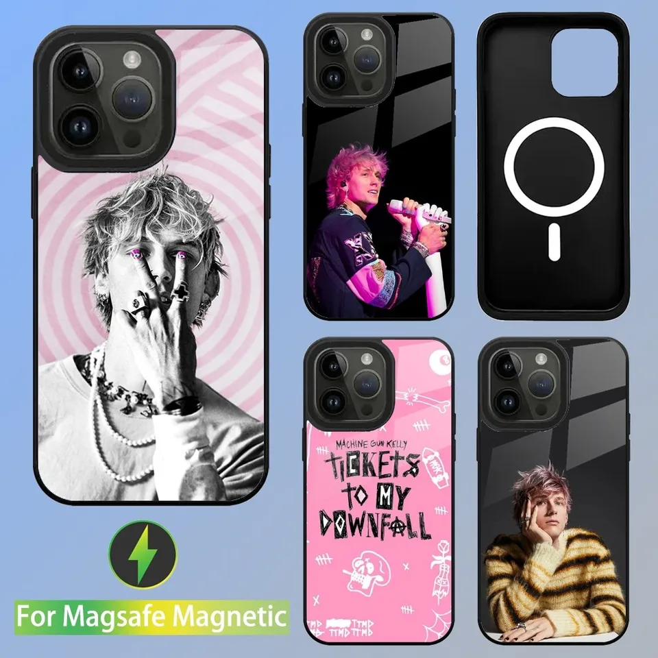 Machine Gun Kelly Pase pre iPhone 15,14,13,12,11, Plus, Pro, Max Mini Magsafe magnetické bezdrôtové nabíjanie