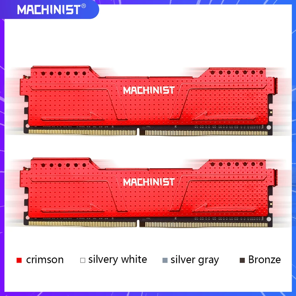 Machinista RAM DDR4 8 GB 16 GB Pamäť 2666MHz 3200MHz Desktop DIMM Vysoko kompatibilná červená tepelná vesta