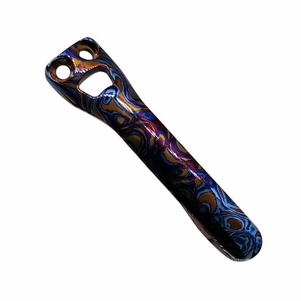 Mack Walker 1 kus ručne vyrobený titánový damašský vreckový klip pre baterku EDC Barrel