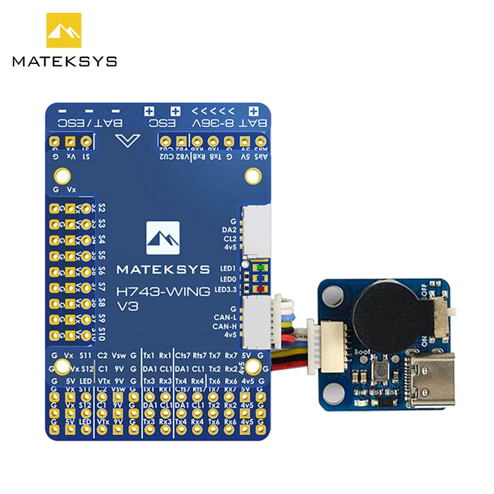MacSys H743-Wing V3 Flight Controller ICM42688P Vstavaný OSD BARO 3-8S PWM výstup