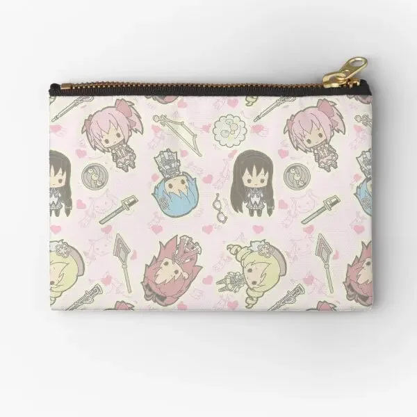 Madoka Magica chibi zips vrecká peňaženka Kozmetické ukladanie Čisté ženy malé spodné prádlo balenie Men ponožky vrecko na vreckové mince