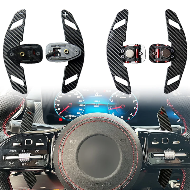 Madtracebz pre Mercedes-Benz Nový magnetický lopatkový posun Kompletný magneto-absorbujúci T-uhlíkové pádlo na volant,