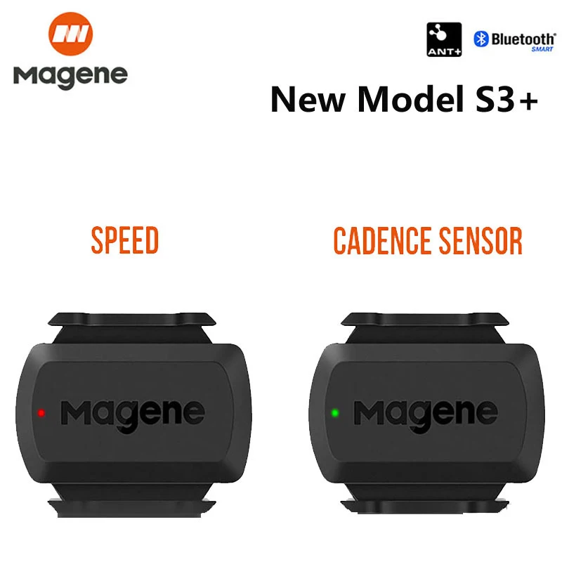 Magene S3+ Speed ​​Cadence Sensor Ant Bluetooth Computermeter Dual Sensor Bike Accessories kompatibilné s Wahooonelap Zwift