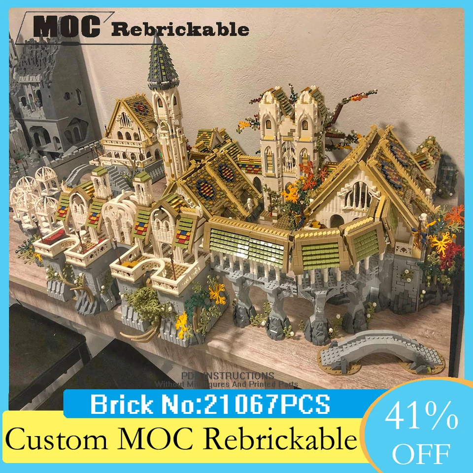 Magic Fairy Town Modular MOC Creative Street View Model Building Blocks Architecture DIY vzdelávacie zhromaždenie modely hračiek darčeky