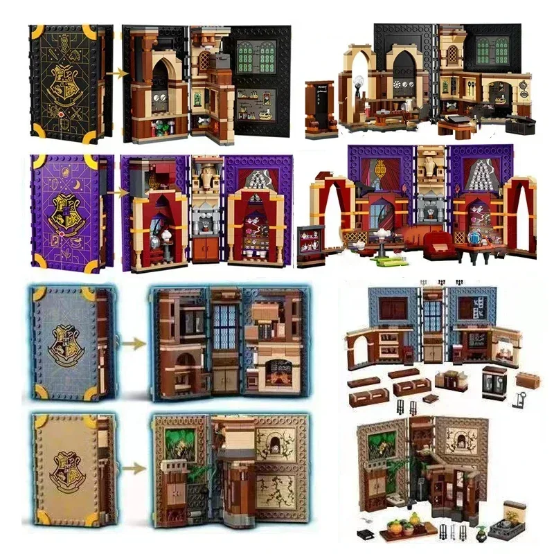 Magické knihy Building Blocks Elixírte kúzla Herbologys Class Books ScriptSwizards Moment hračky darčeky Kit Kit pre deti tehly