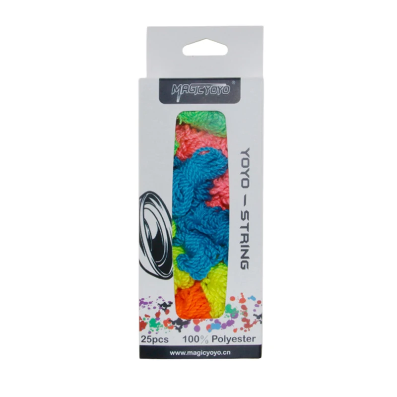 Magicyoyo 100% Polyester Professional Yoyo Strings pre responzívnu a nereagujúcu yoyos - balenie 25, náhodná farba