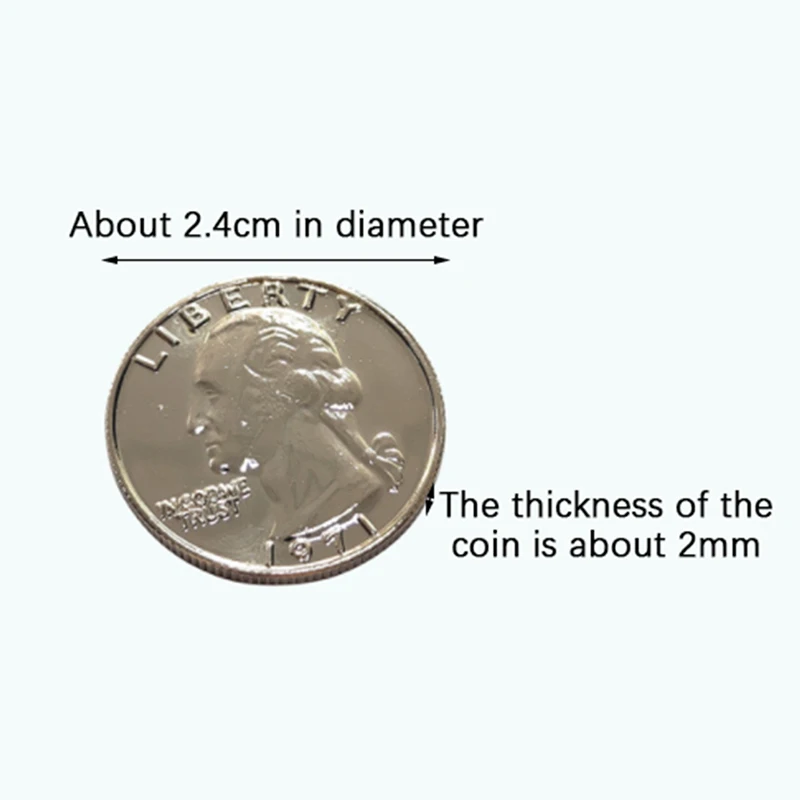 Magnetic Flipper Half Dollar Coin Trits Money Magic Accessories Professional kúzelník scéna zblízka rekvizity